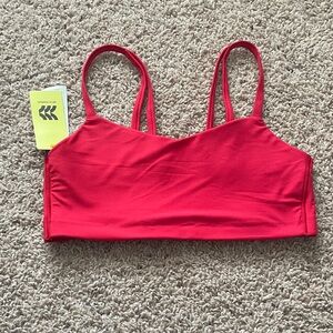 All in motion red sports bra soft light support everyday soft athletic running M